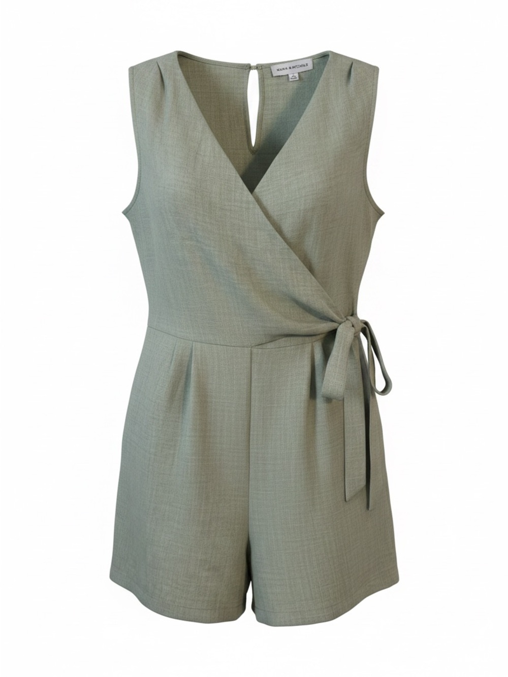 Emma & Michele Sage Green Wrap Romper